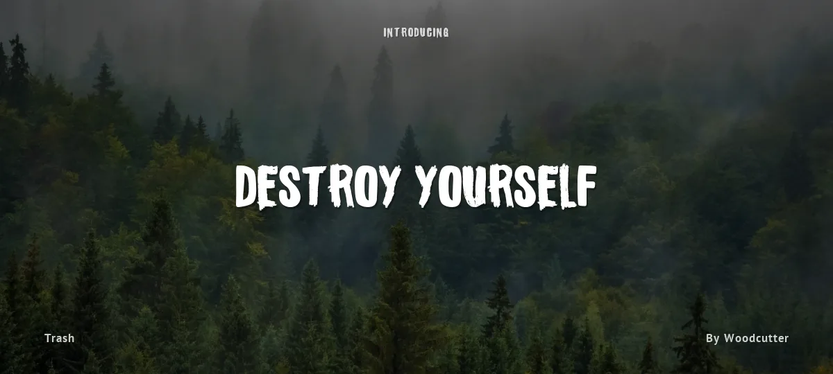 Destroy Yourself font preview