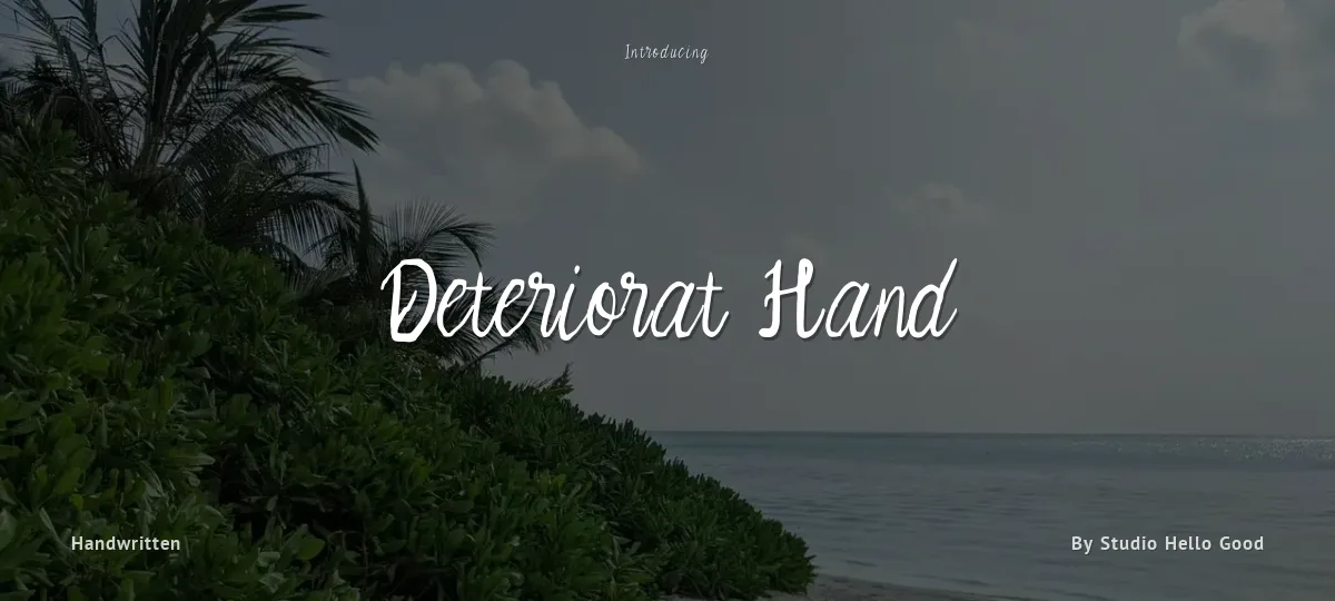 Deteriorat Hand font preview