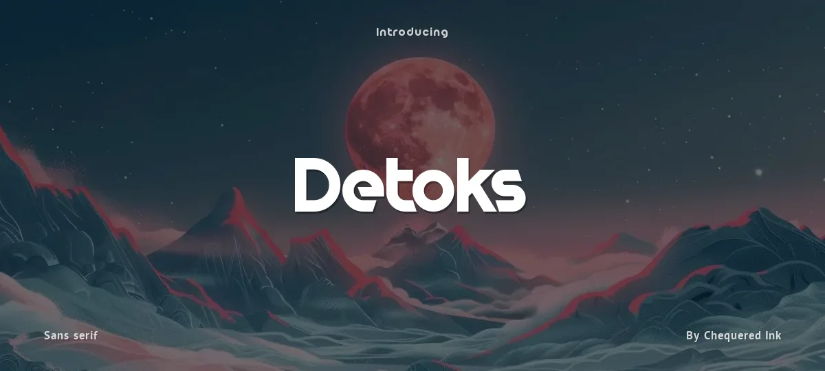 Detoks font preview