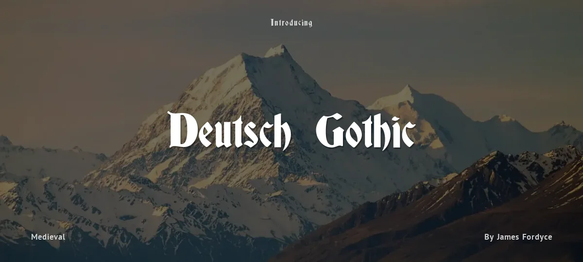 Deutsch Gothic font preview