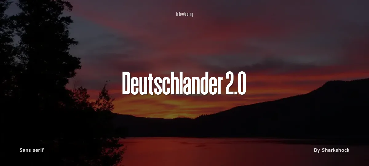 Deutschlander 2.0 font preview