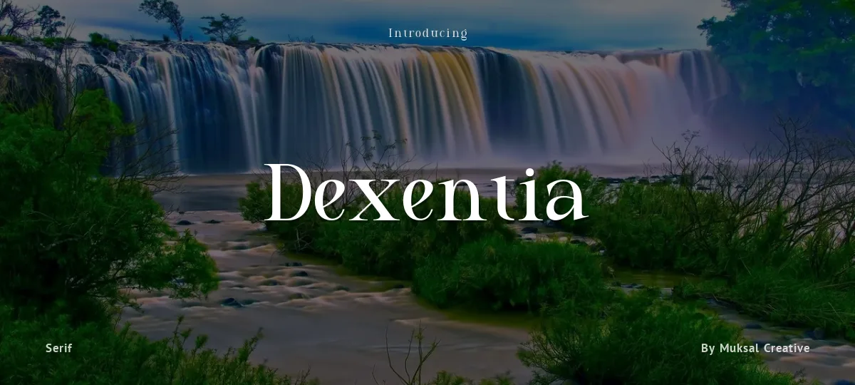 Dexentia font preview