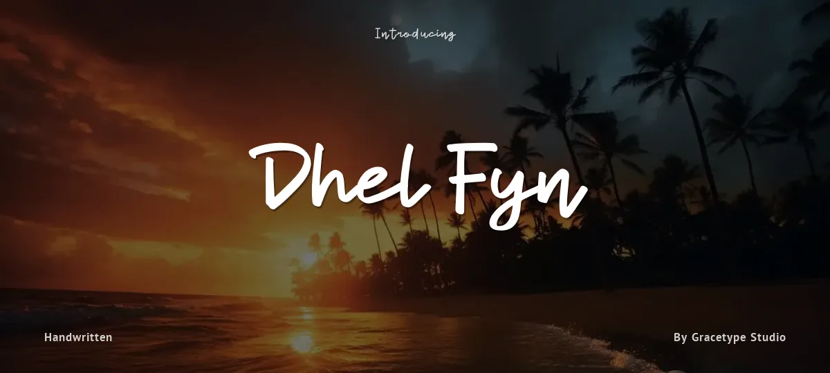 Dhel Fyn font preview