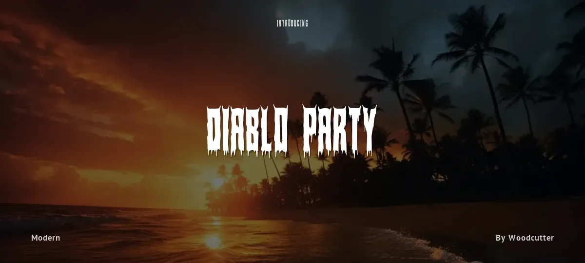 Diablo Party font preview