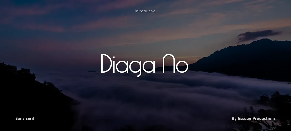 Diaga No font preview