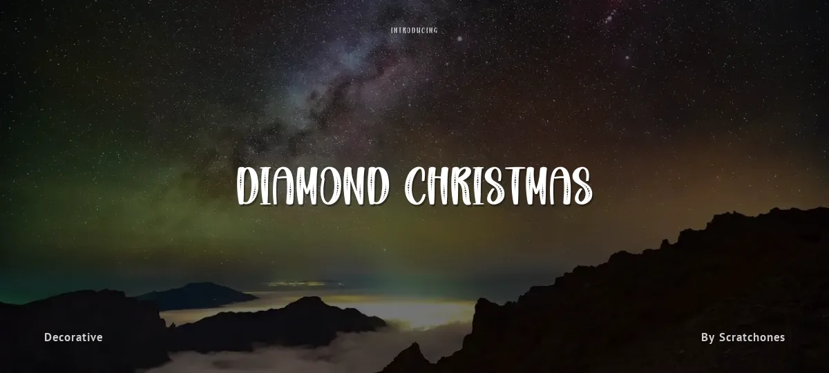 Diamond Christmas font preview