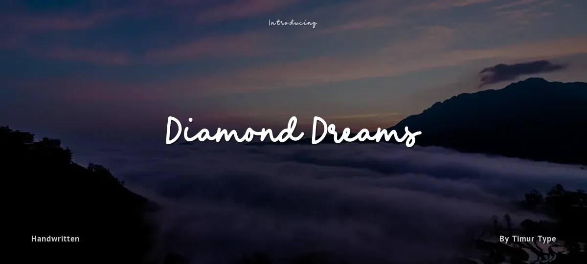 Diamond Dreams font preview