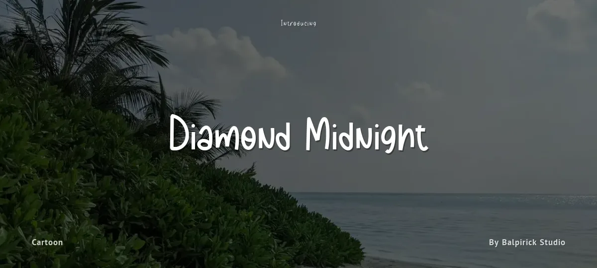 Diamond Midnight font preview