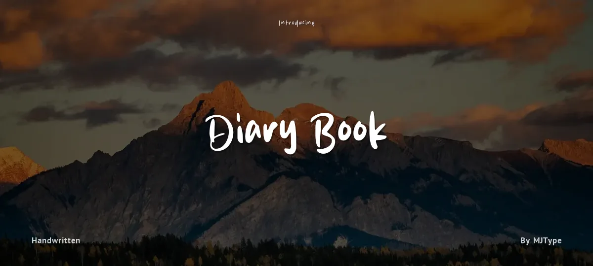 Diary Book font preview