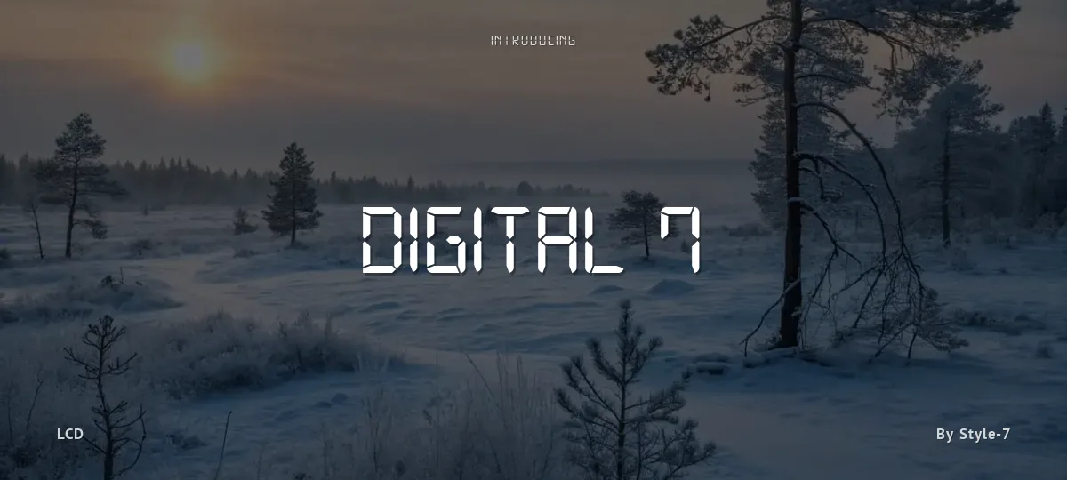Digital 7 font preview
