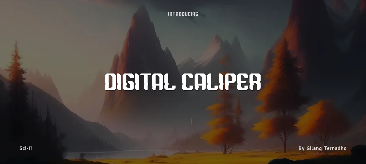 Digital Caliper font preview