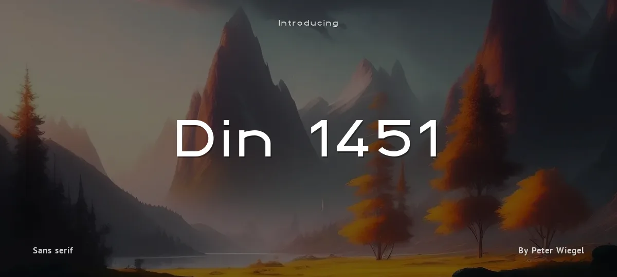 Din 1451 font preview