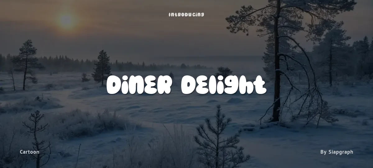 Diner Delight font preview