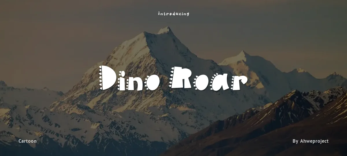 Dino Roar font preview