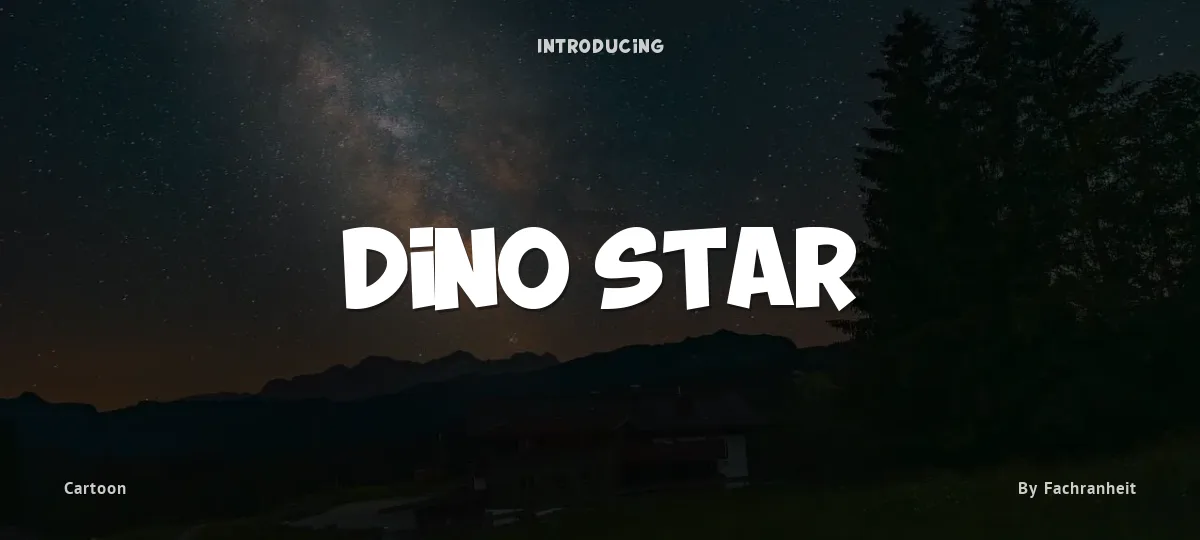 Dino Star font preview