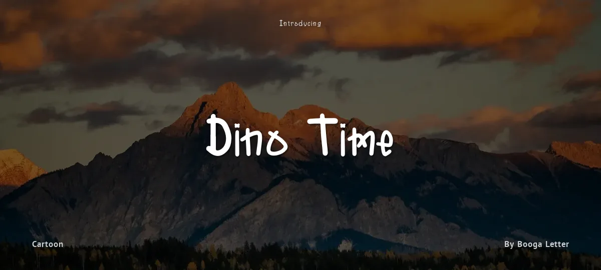 Dino Time font preview