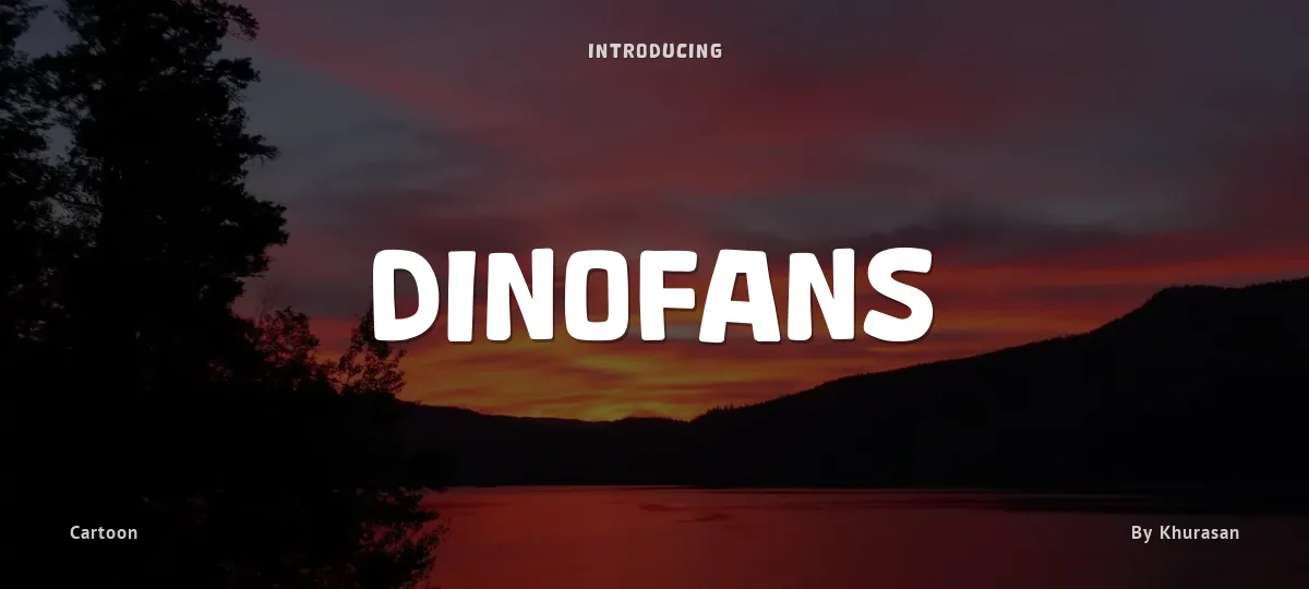 Dinofans font preview