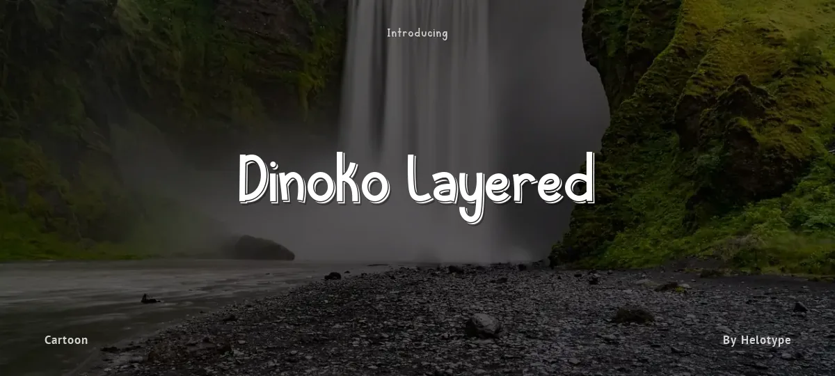 Dinoko Layered font preview