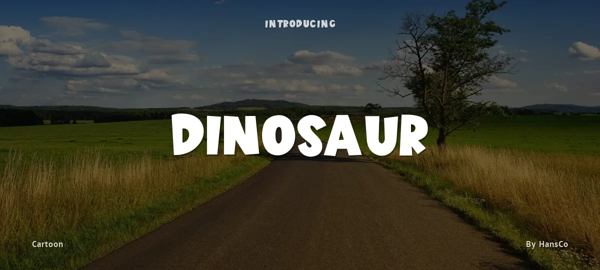 Dinosaur font preview