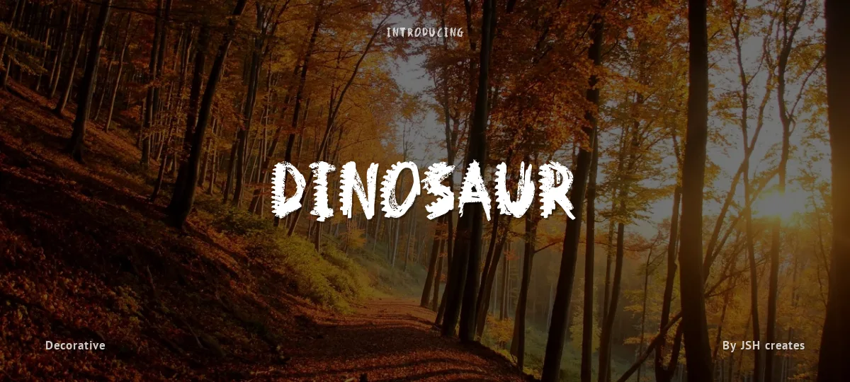 Dinosaur font preview
