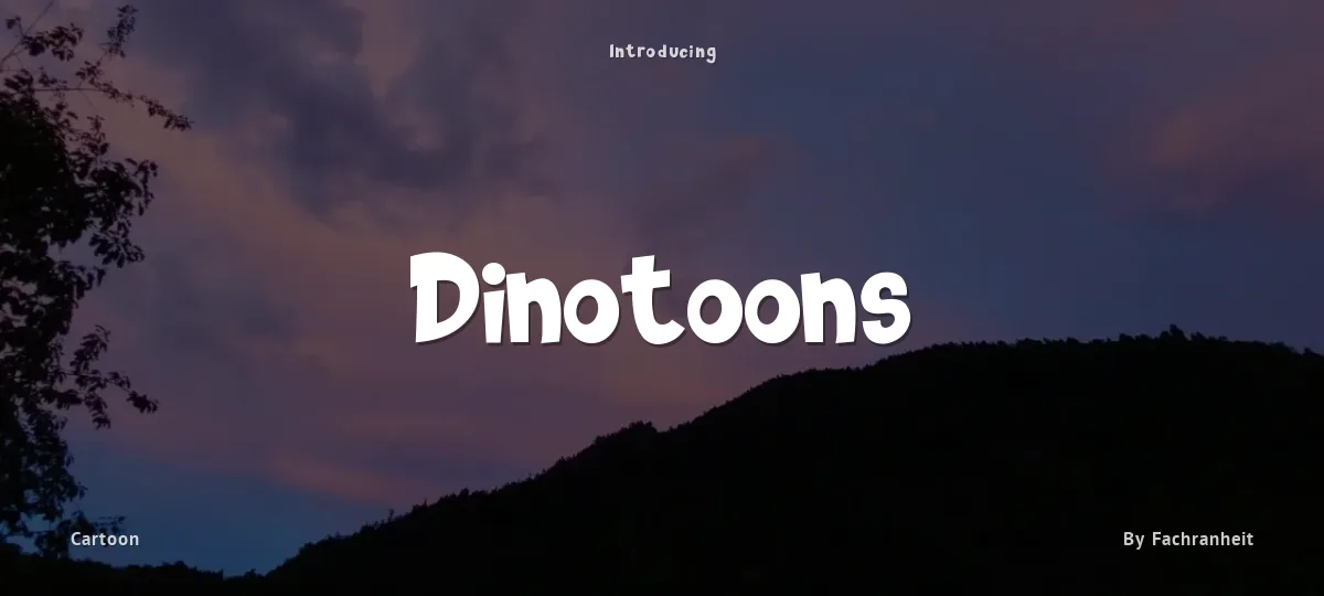 Dinotoons font preview