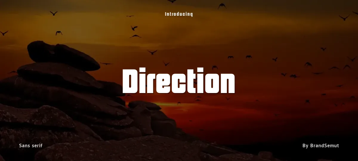 Direction font preview