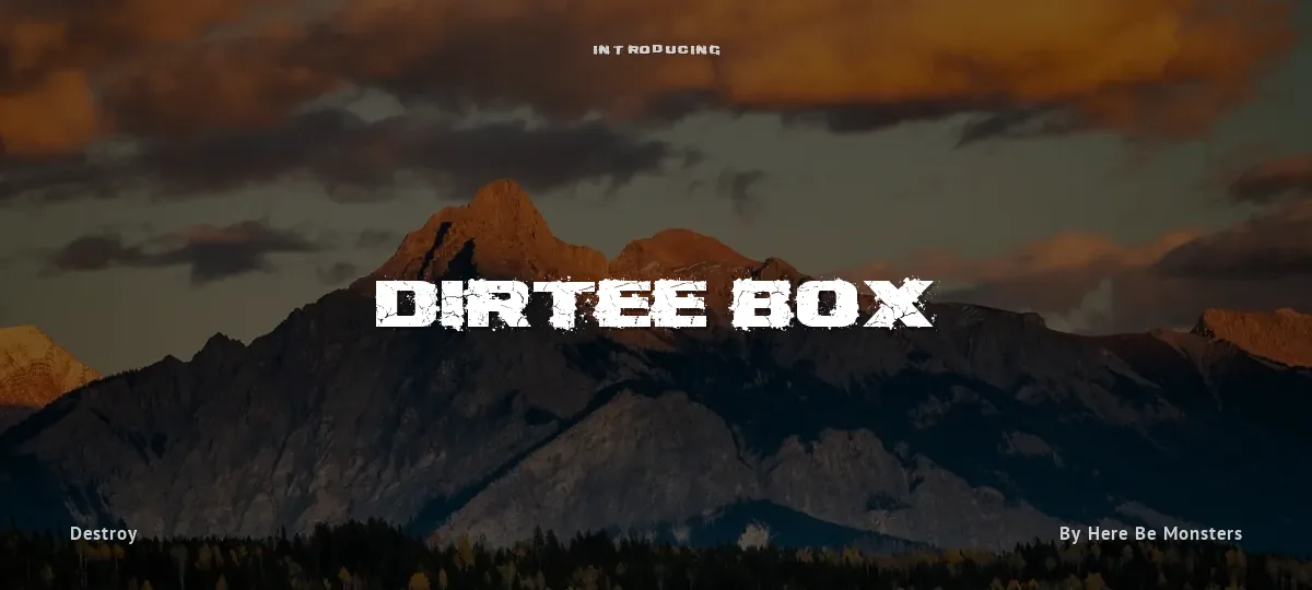 Dirtee Box font preview