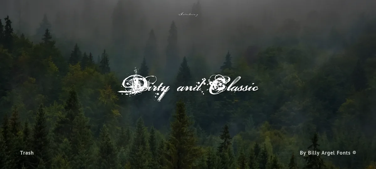 Dirty and Classic font preview