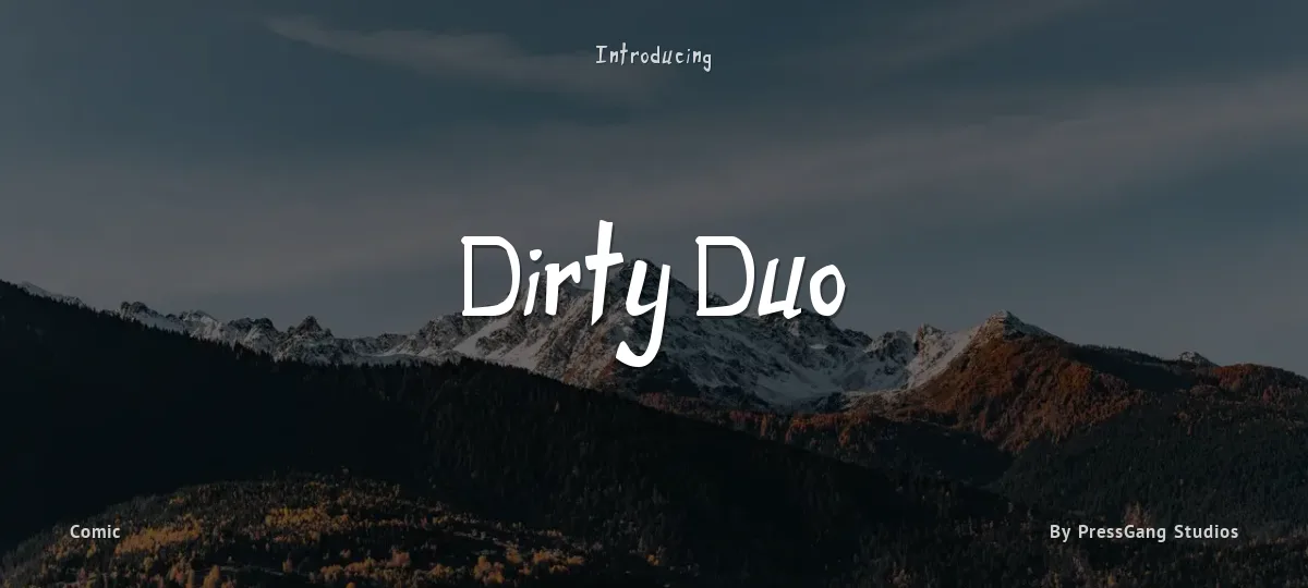 Dirty Duo font preview