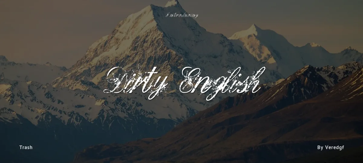 Dirty English font preview
