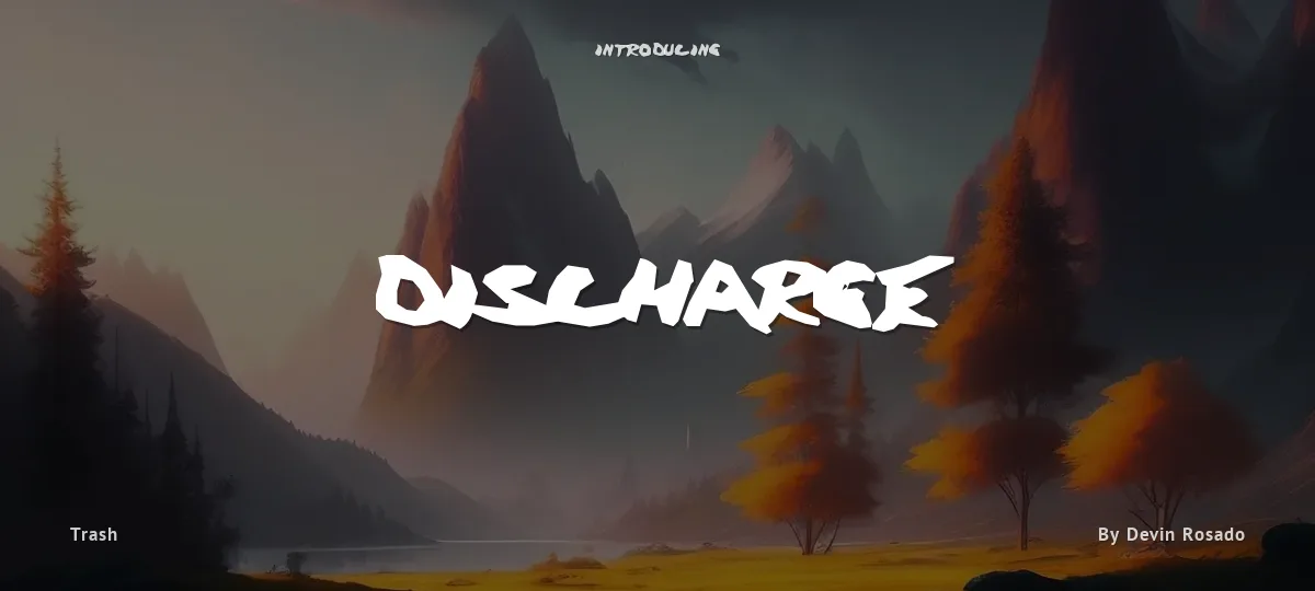 Discharge font preview