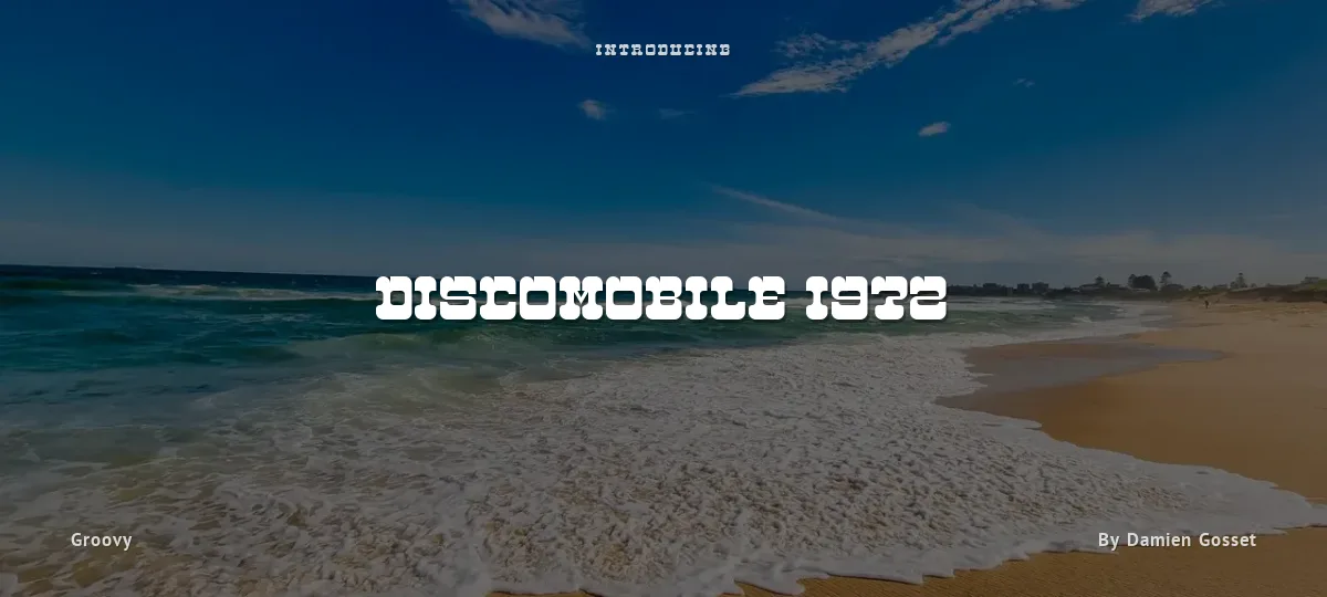Discomobile 1972 font preview