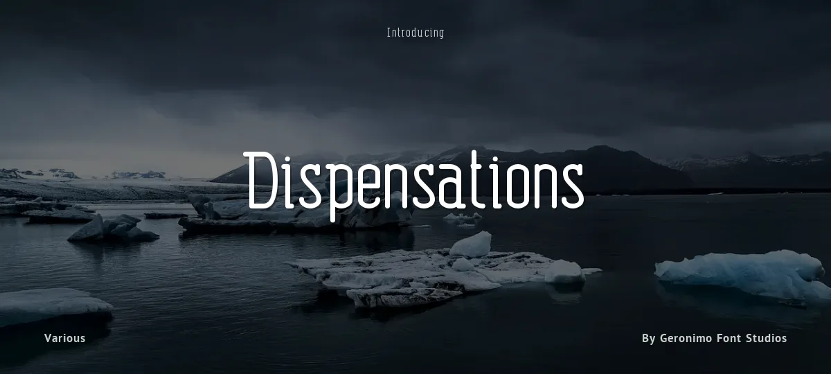 Dispensations font preview