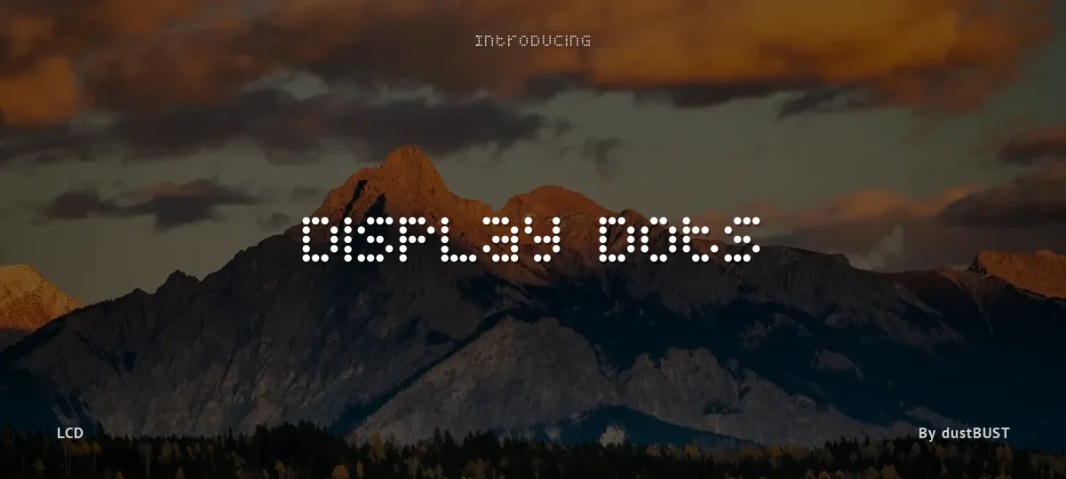 Display Dots font preview