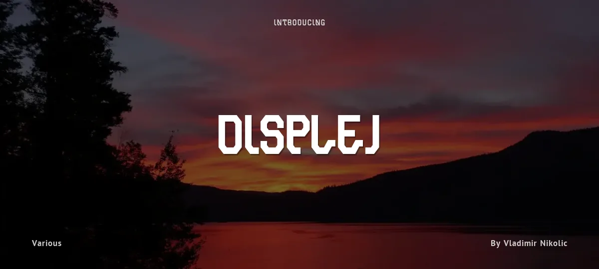 Displej font preview
