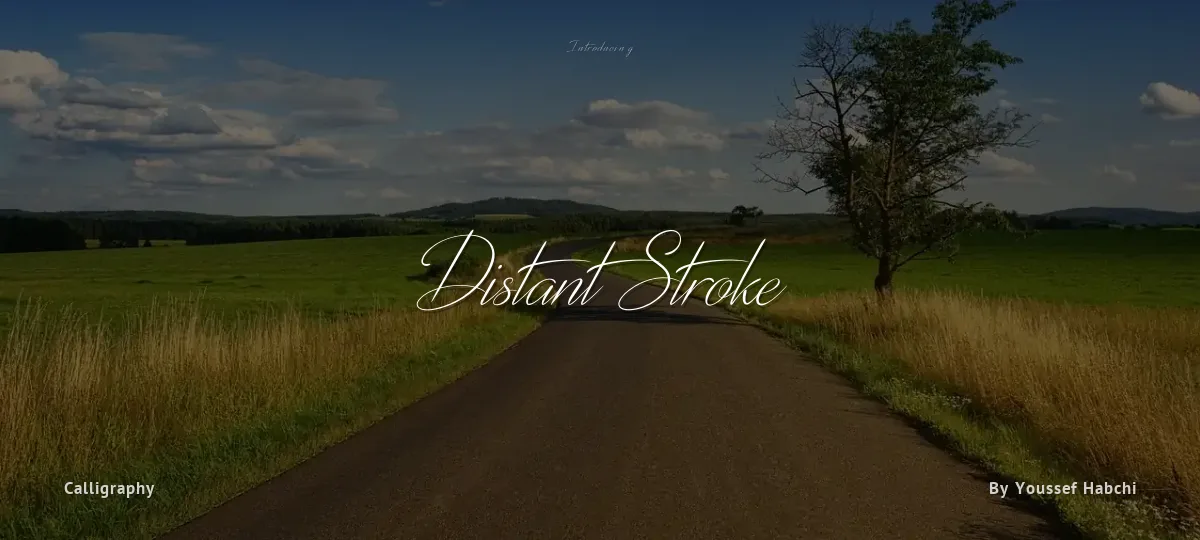 Distant Stroke font preview