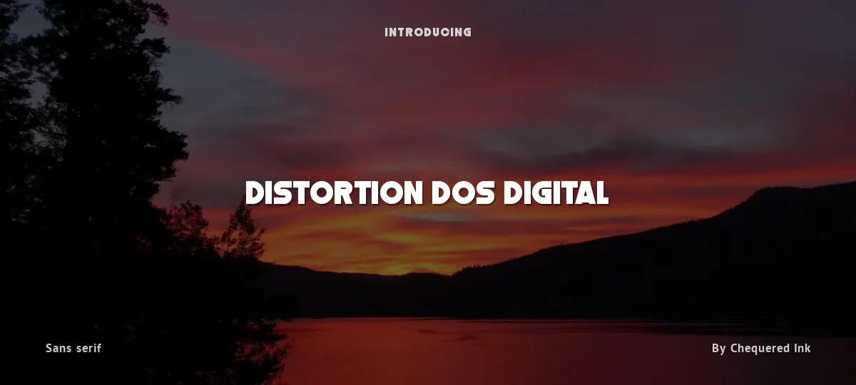 Distortion Dos Digital font preview