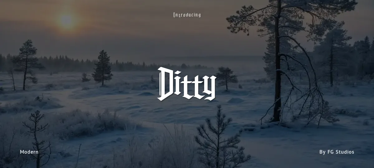 Ditty font preview
