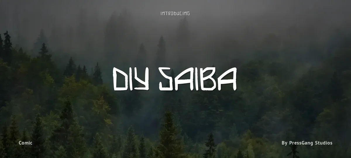 DIY Saiba font preview