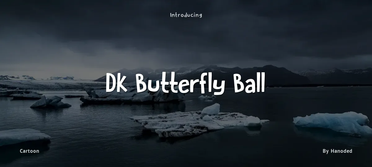 DK Butterfly Ball font preview