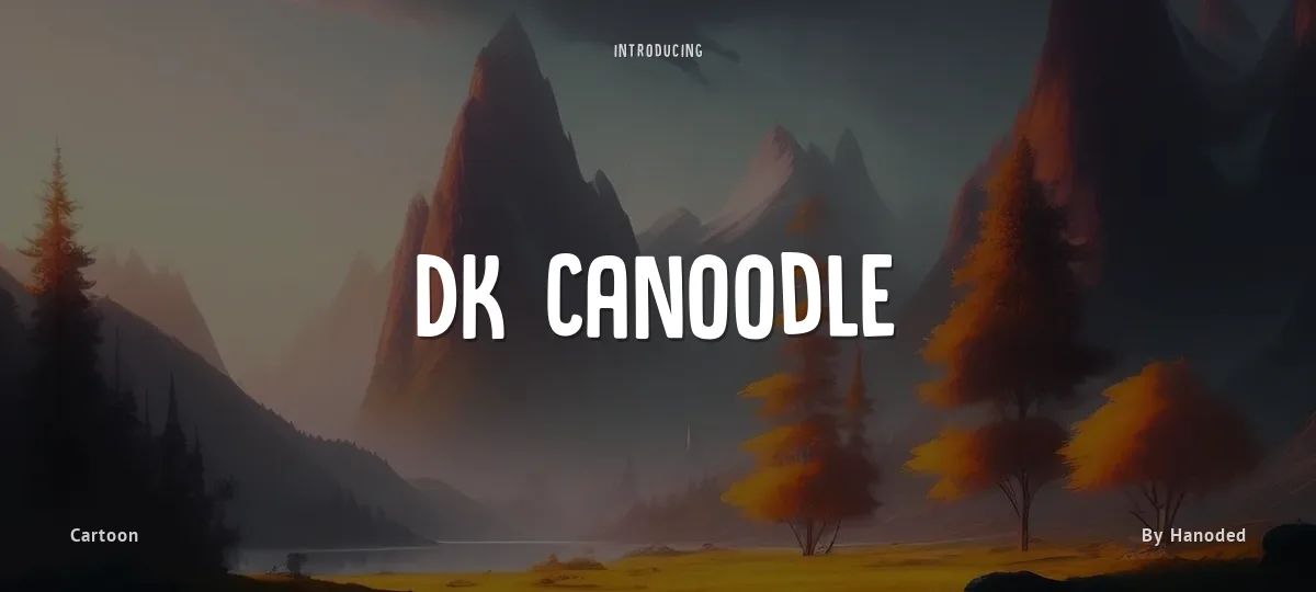 DK Canoodle font preview