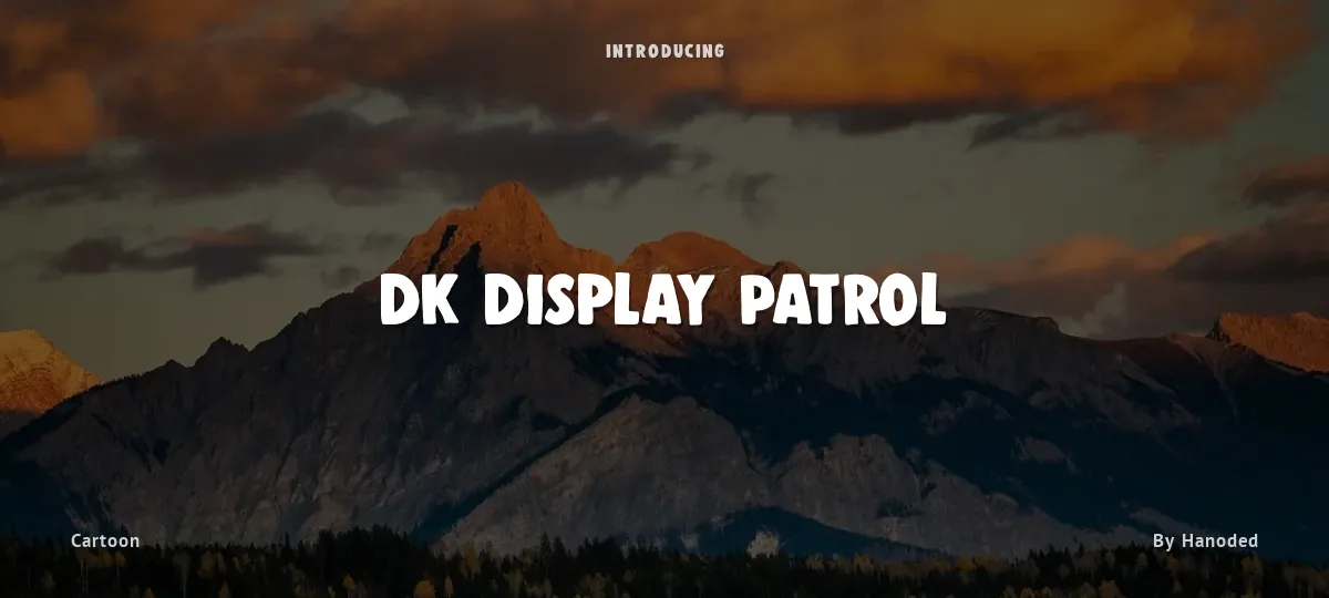 DK Display Patrol font preview