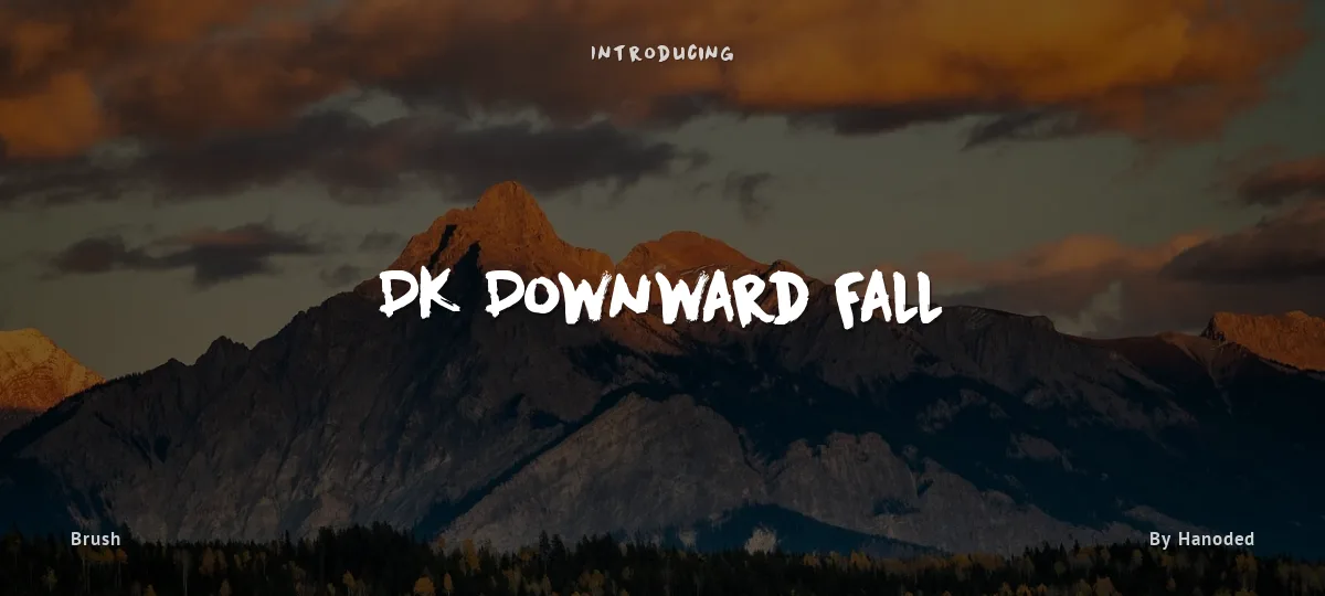 DK Downward Fall font preview