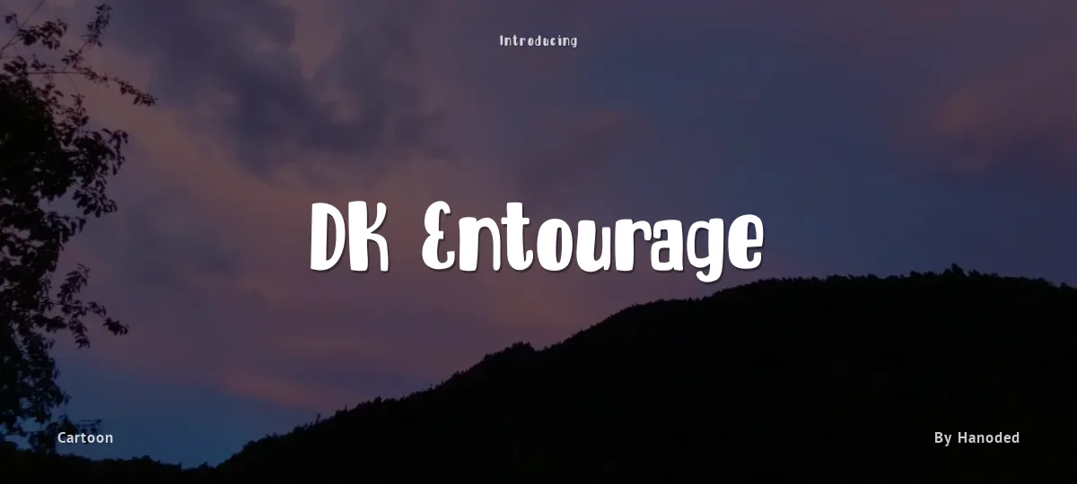 DK Entourage font preview