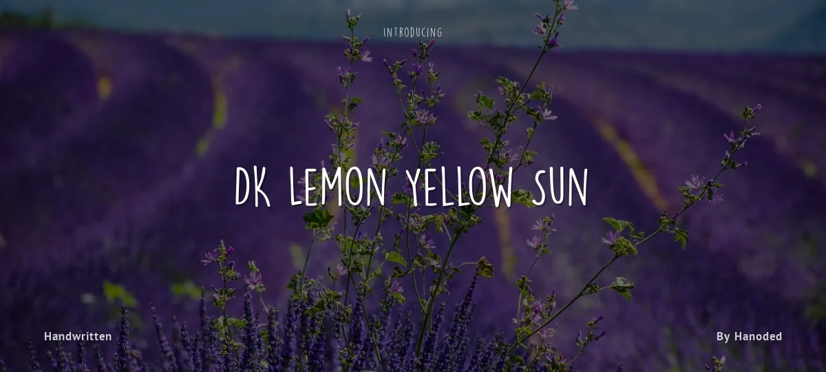 DK Lemon Yellow Sun font preview