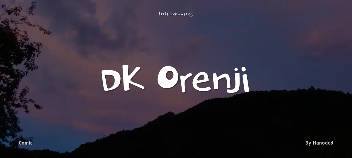 DK Orenji font preview