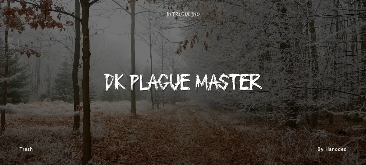 DK Plague Master font preview