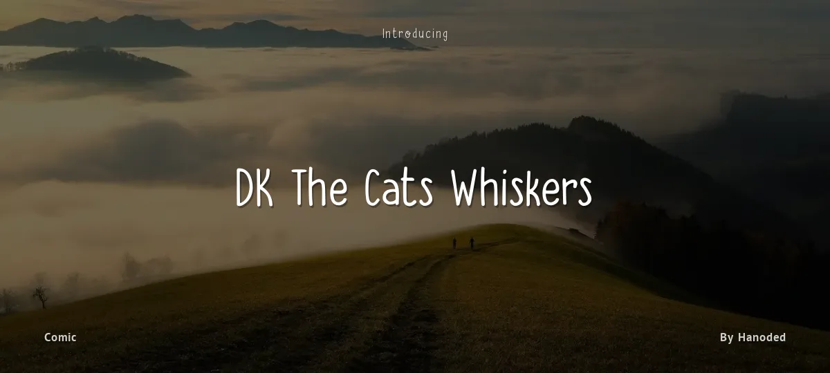 DK The Cats Whiskers font preview
