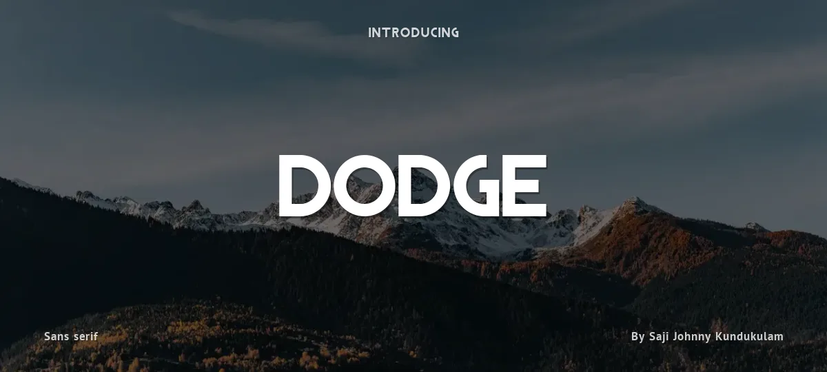 Dodge font preview