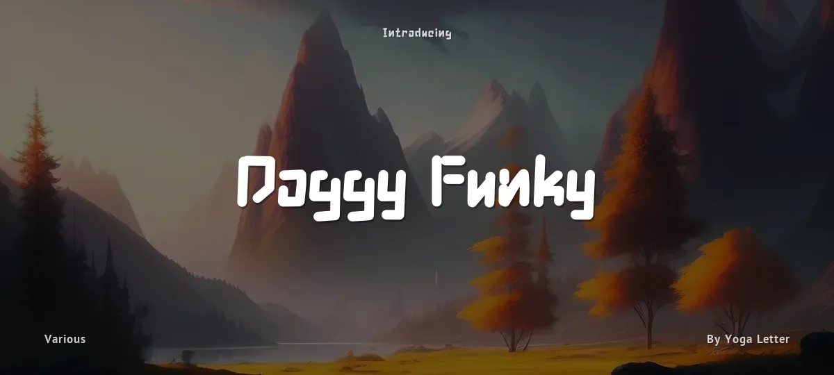 Doggy Funky font preview